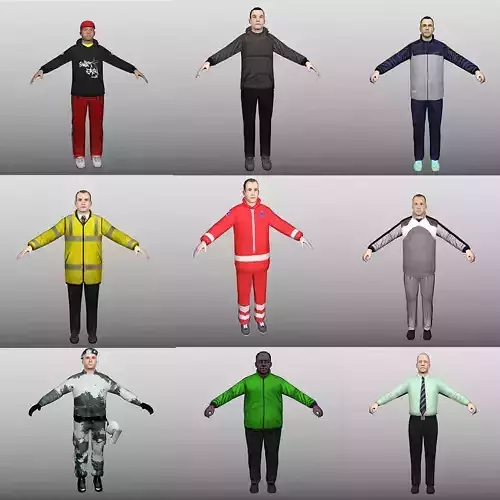 Low Poly Unrigged Bundle