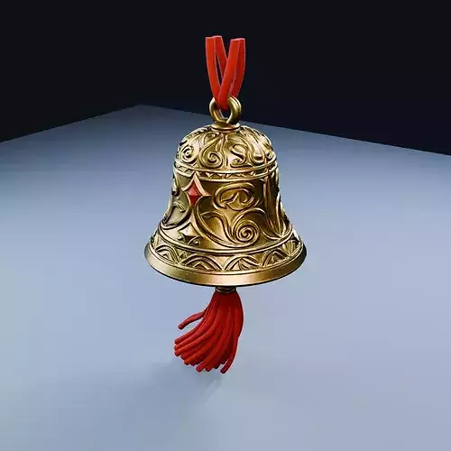 Bell Charm Artifact Low Poly PBR Game Asset