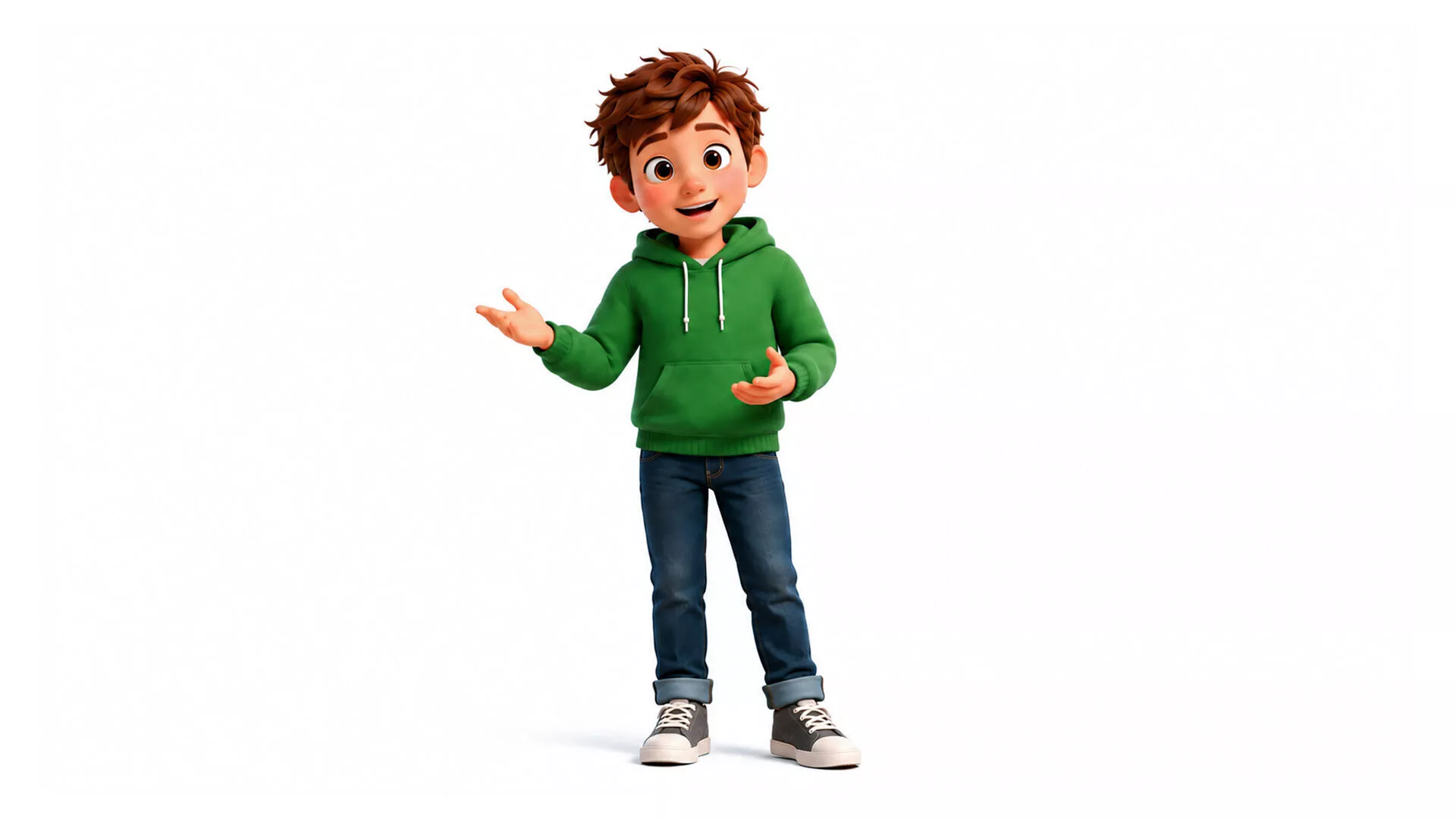Stylized Boy Character Rigged Animated Daughter Low-poly 3D model