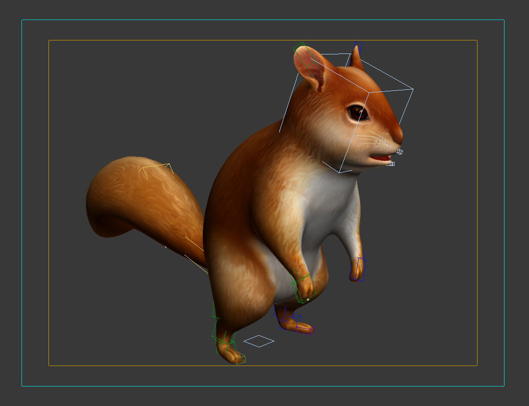 squirrel chipmunk chipmuck chippy animation Low-poly 3D model_15
