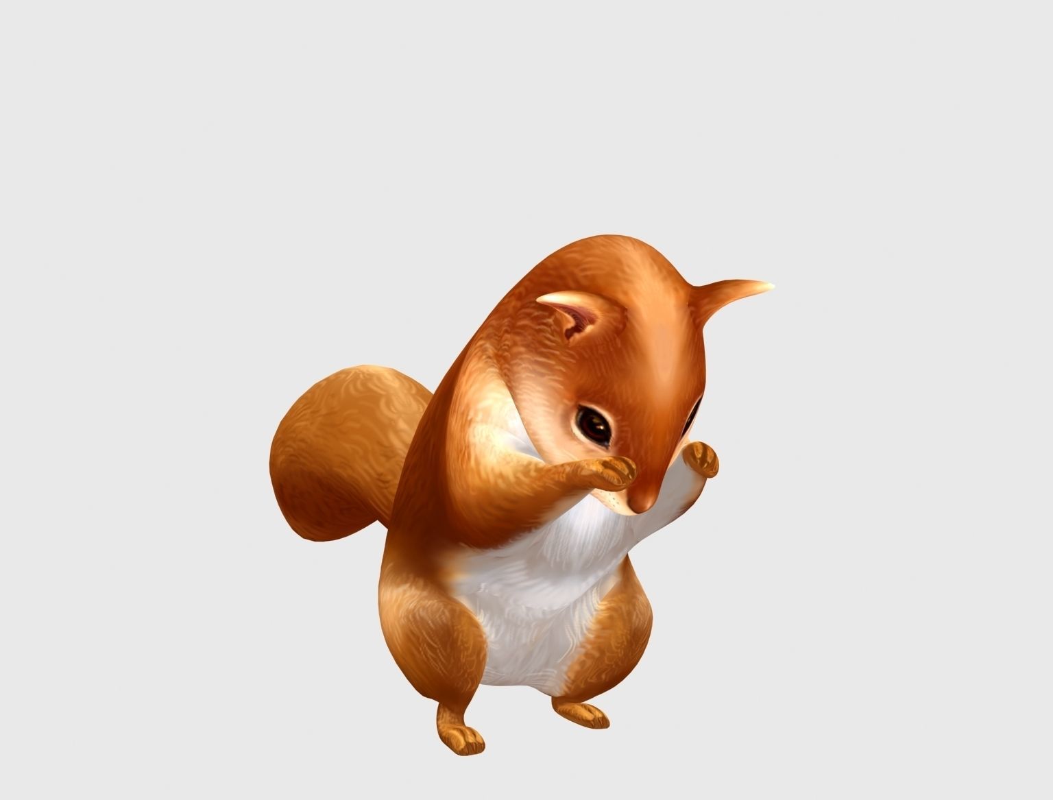 squirrel chipmunk chipmuck chippy animation Low-poly 3D model_7
