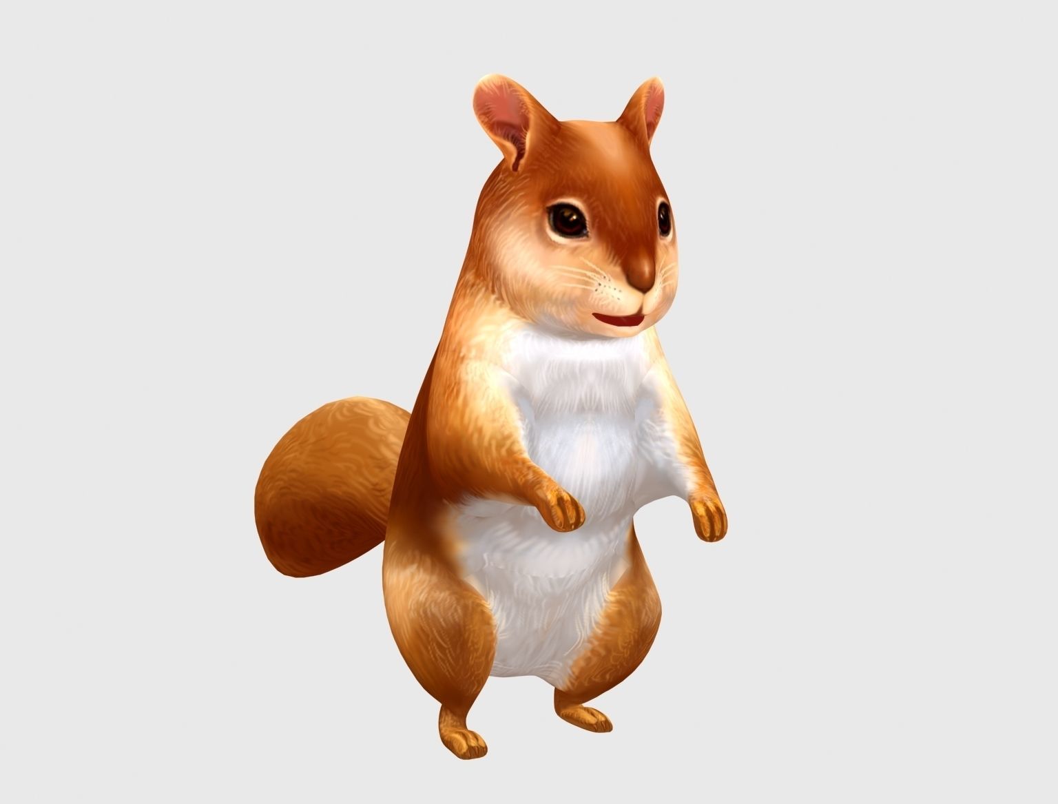 squirrel chipmunk chipmuck chippy animation Low-poly 3D model_1