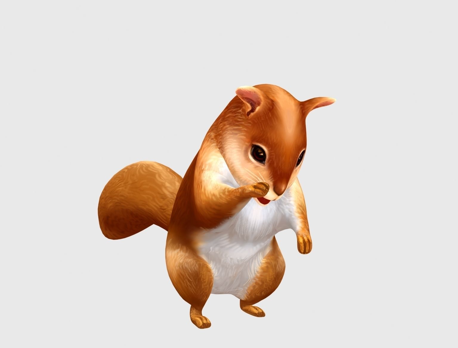 squirrel chipmunk chipmuck chippy animation Low-poly 3D model_8