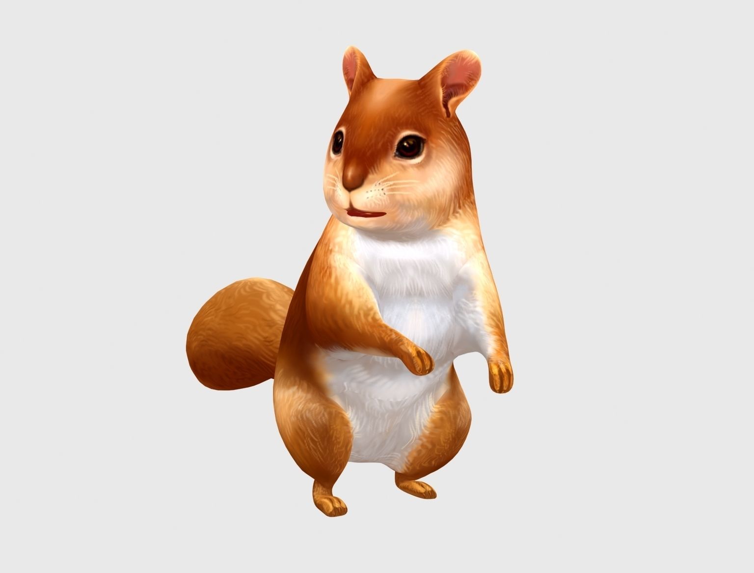 squirrel chipmunk chipmuck chippy animation Low-poly 3D model_4