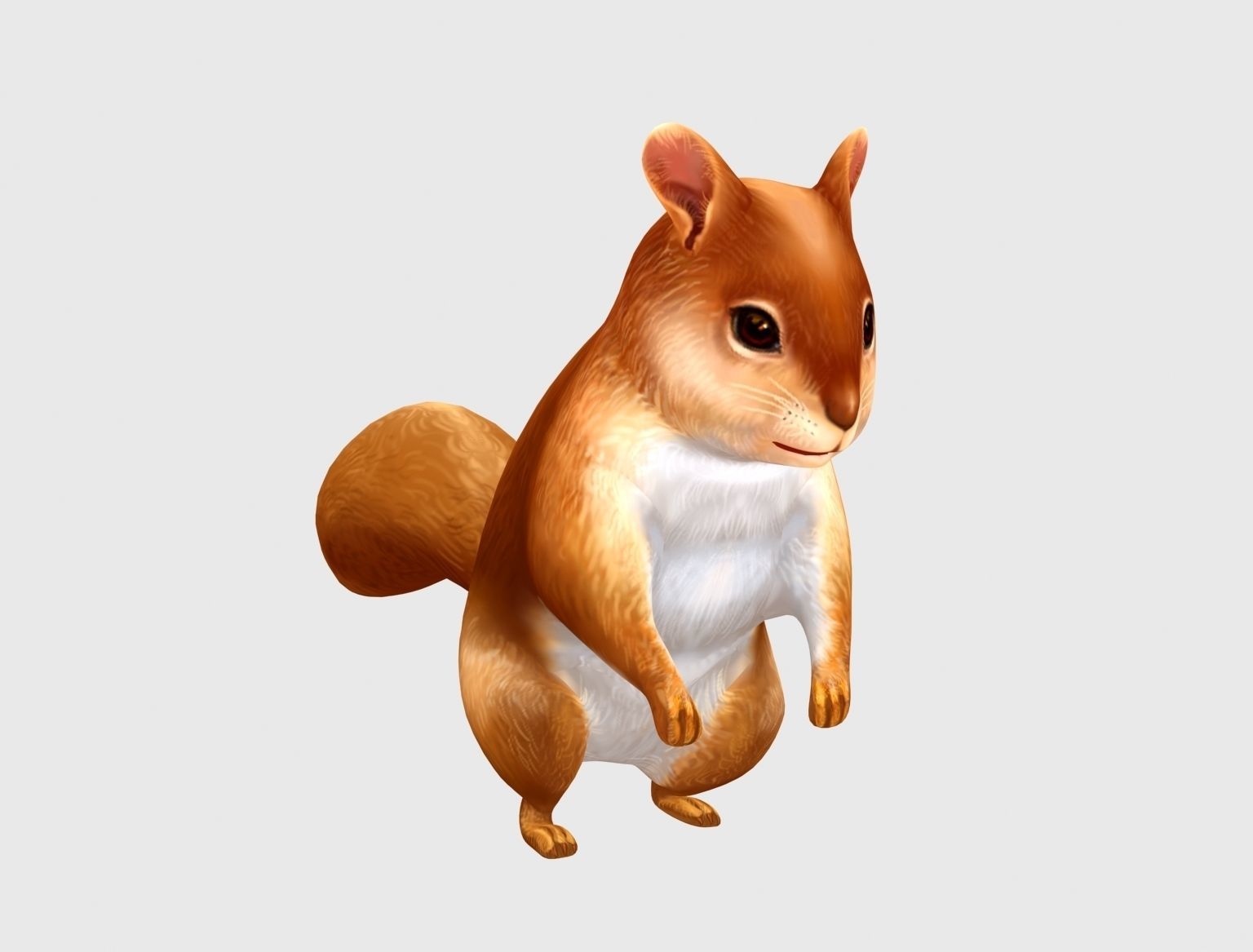 squirrel chipmunk chipmuck chippy animation Low-poly 3D model_5