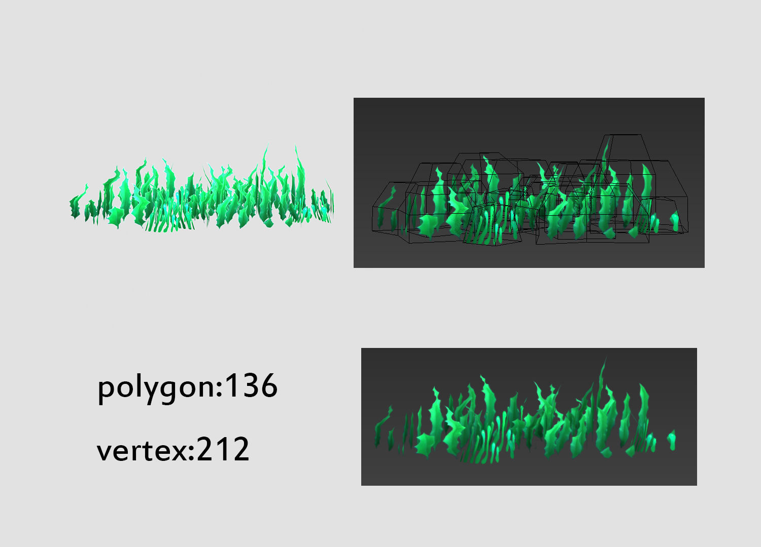 seaweed coral underwater plant aquatic  Low-poly 3D model_7