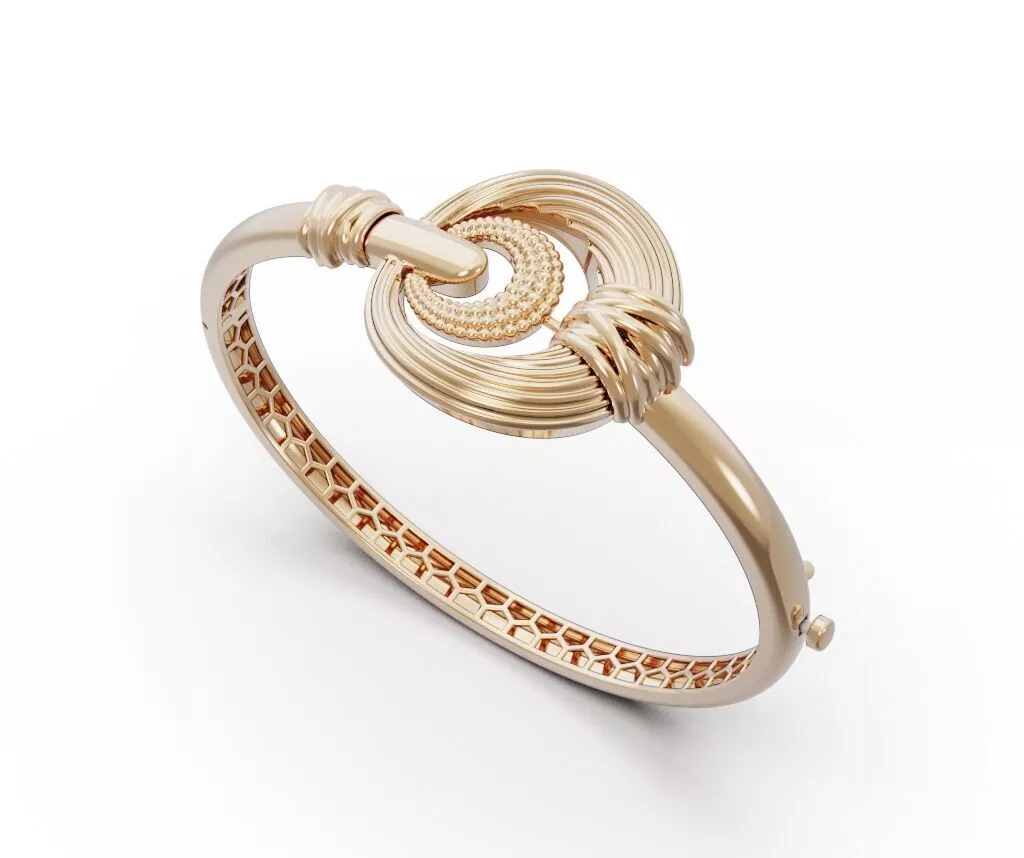Modern bangle bracelet 3D print model