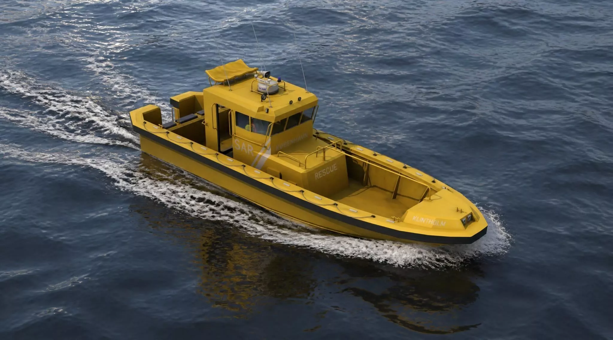 Fast Rescue Craft SAR 1070 Boat Game Ready Asset 3D model