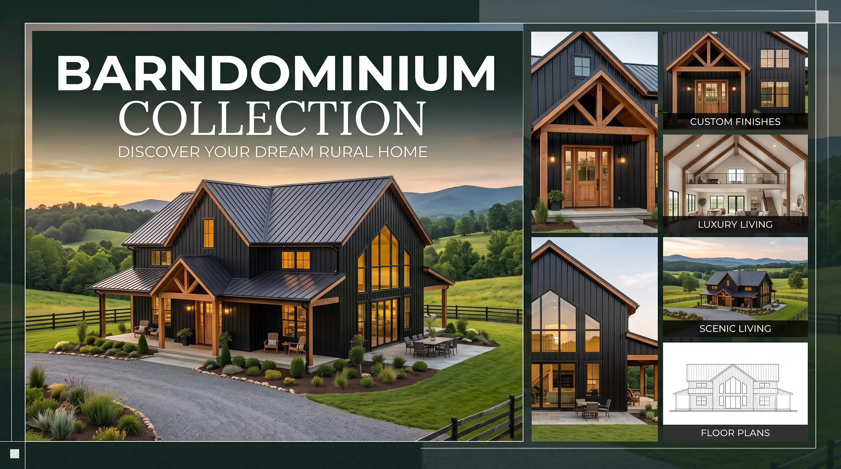 Barndominium Modern Country House Bundle 3D model