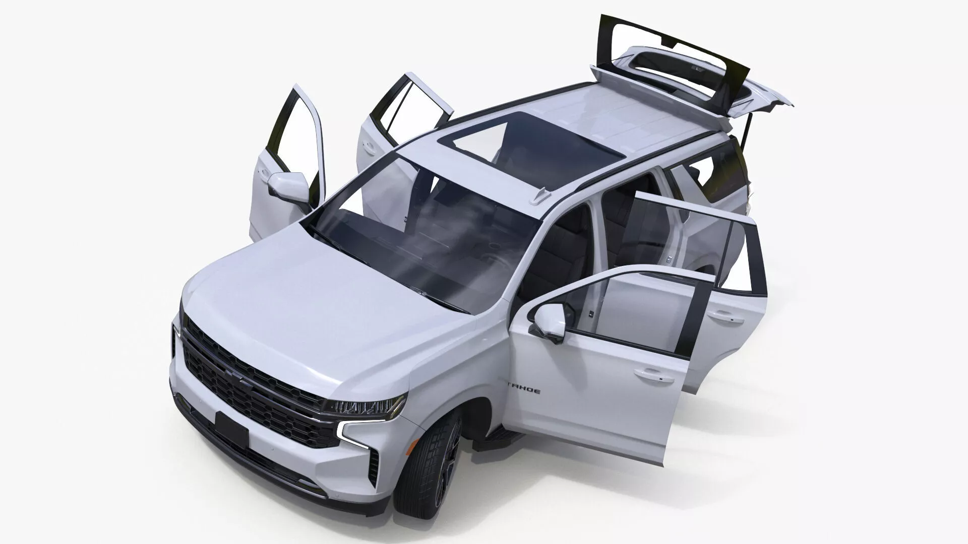 2024 Chevrolet Tahoe SUV White Rigged 3D model
