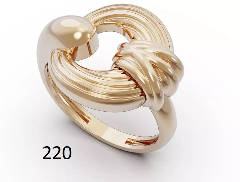 Modern gold ring 3D print model