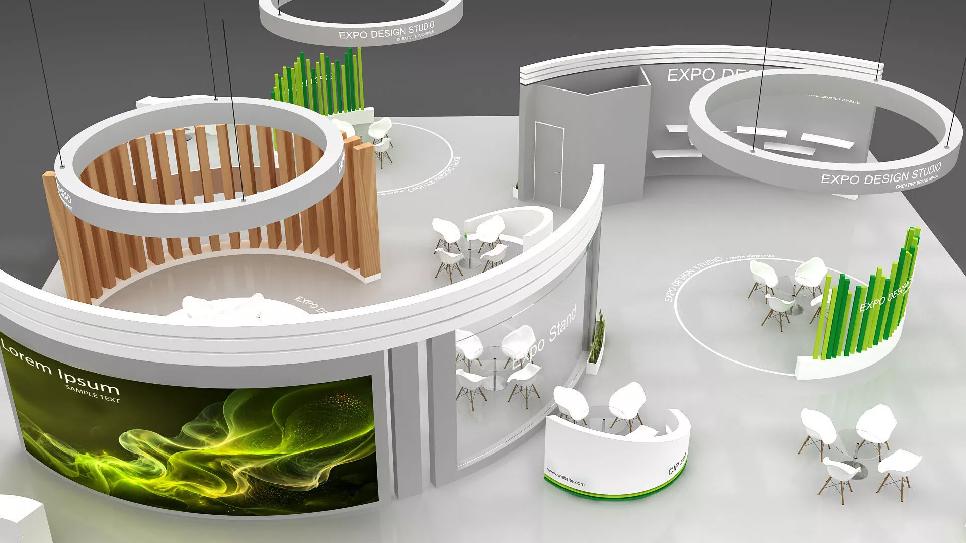 Exhibition Stall Booth tradeshow kiosk 3D model