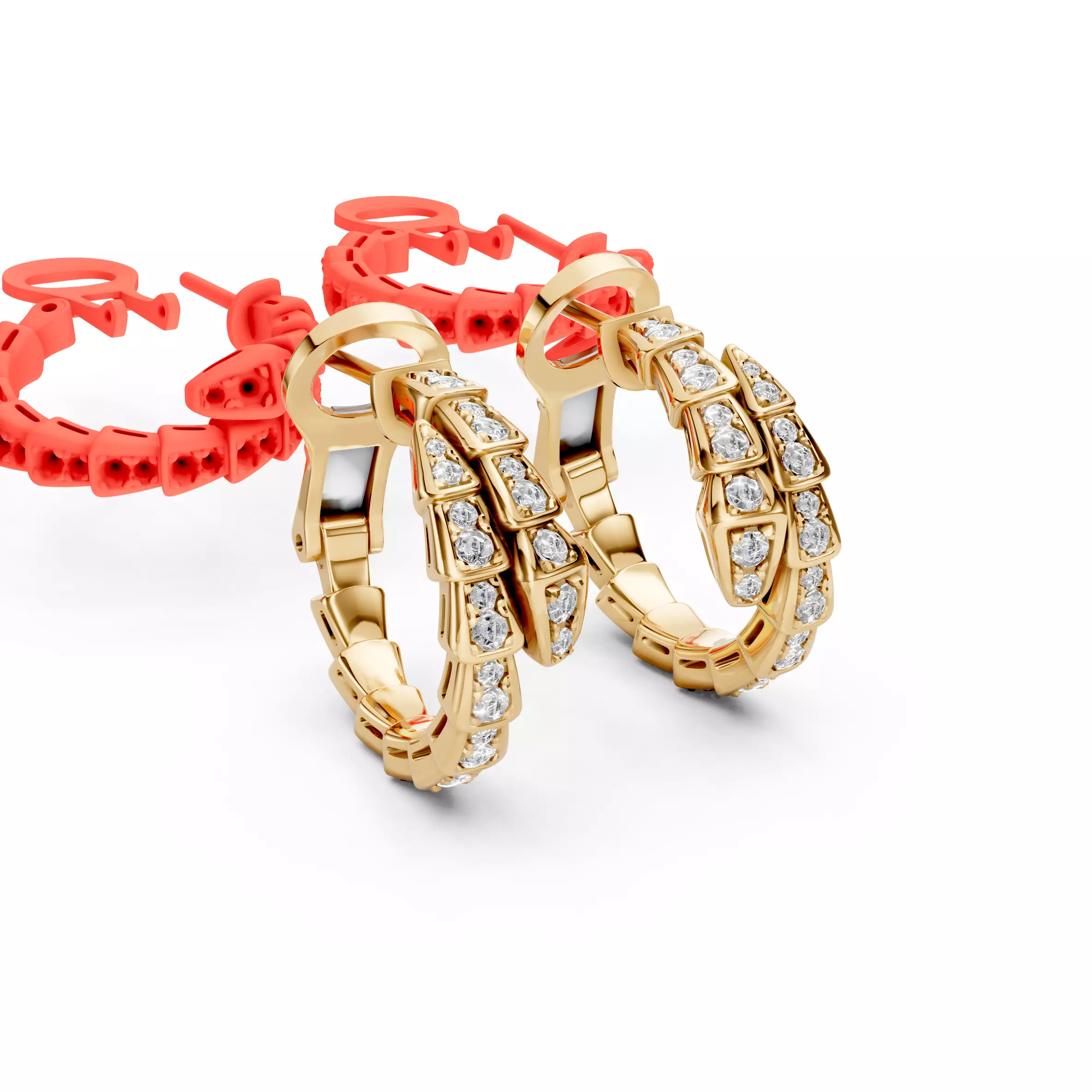 Bracelets jewelry full set 3D print model