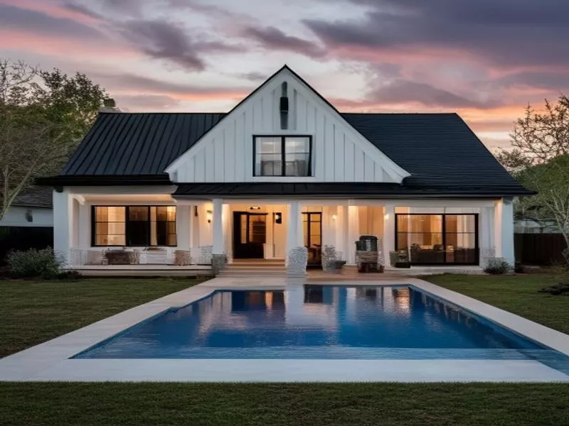 Modern Farmhouse with Plunge Pool Bundle 3D model
