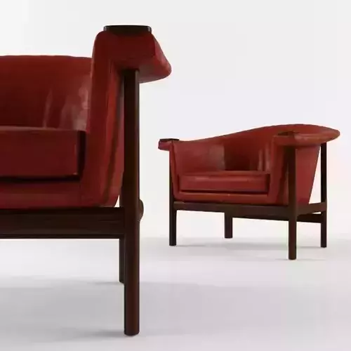 Chair leather with wooden legs