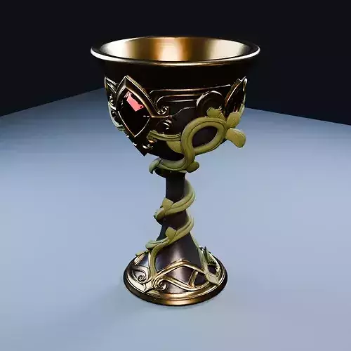 Goblet Chalice Artifact Low Poly PBR Game Asset