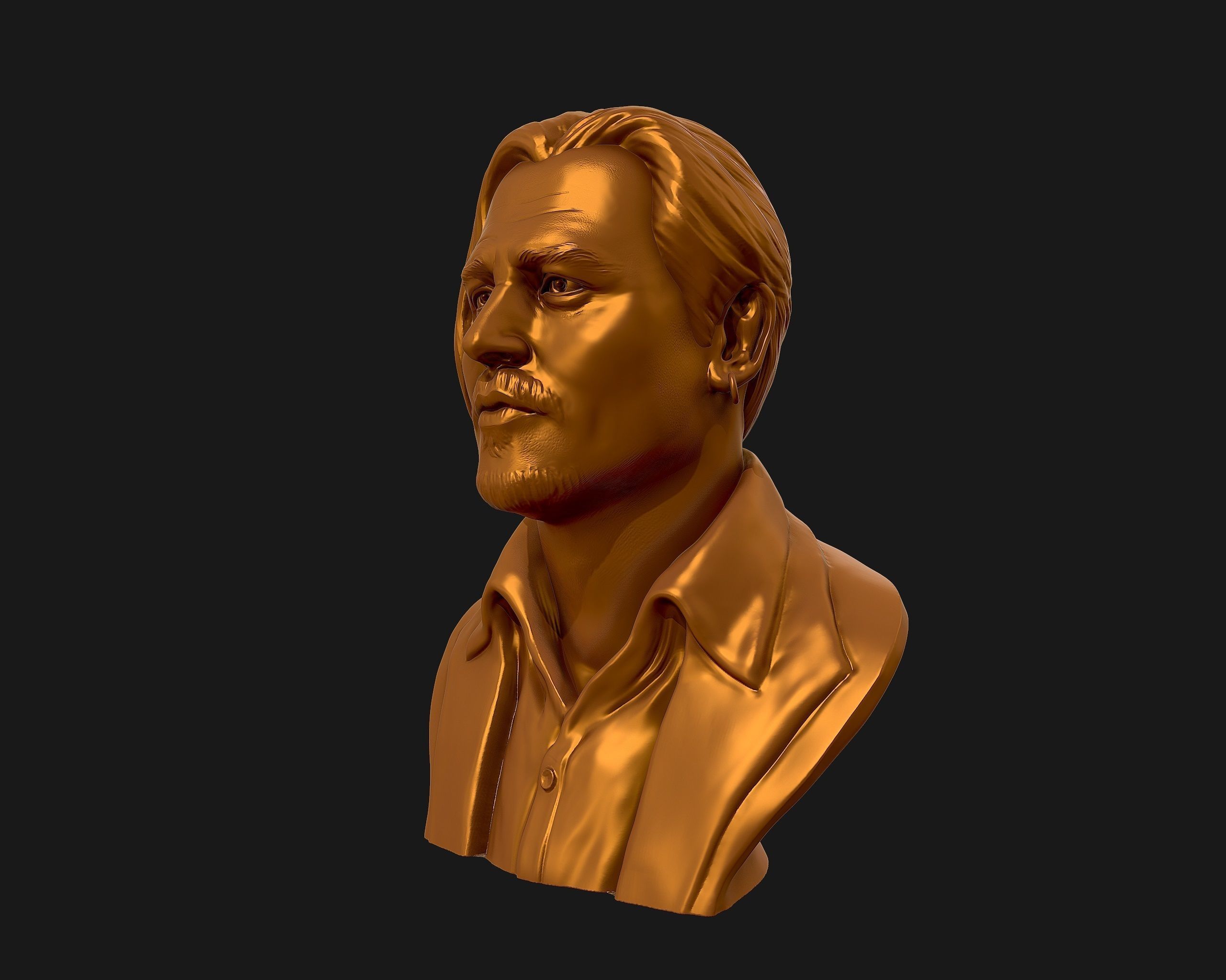 Johnny Depp 3D bust sculpture 3D print model_18