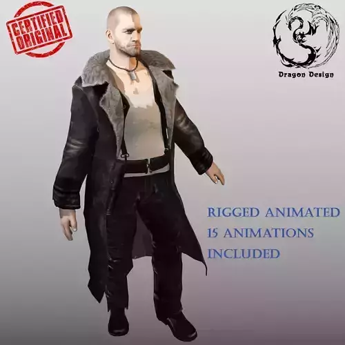Tough Guy Low-poly 3D model
