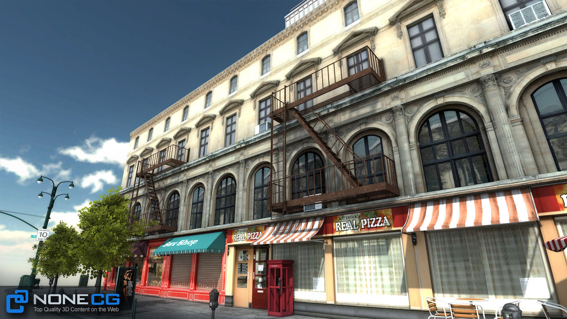 NYC 8 Blocks Unity Low-poly 3D model_101