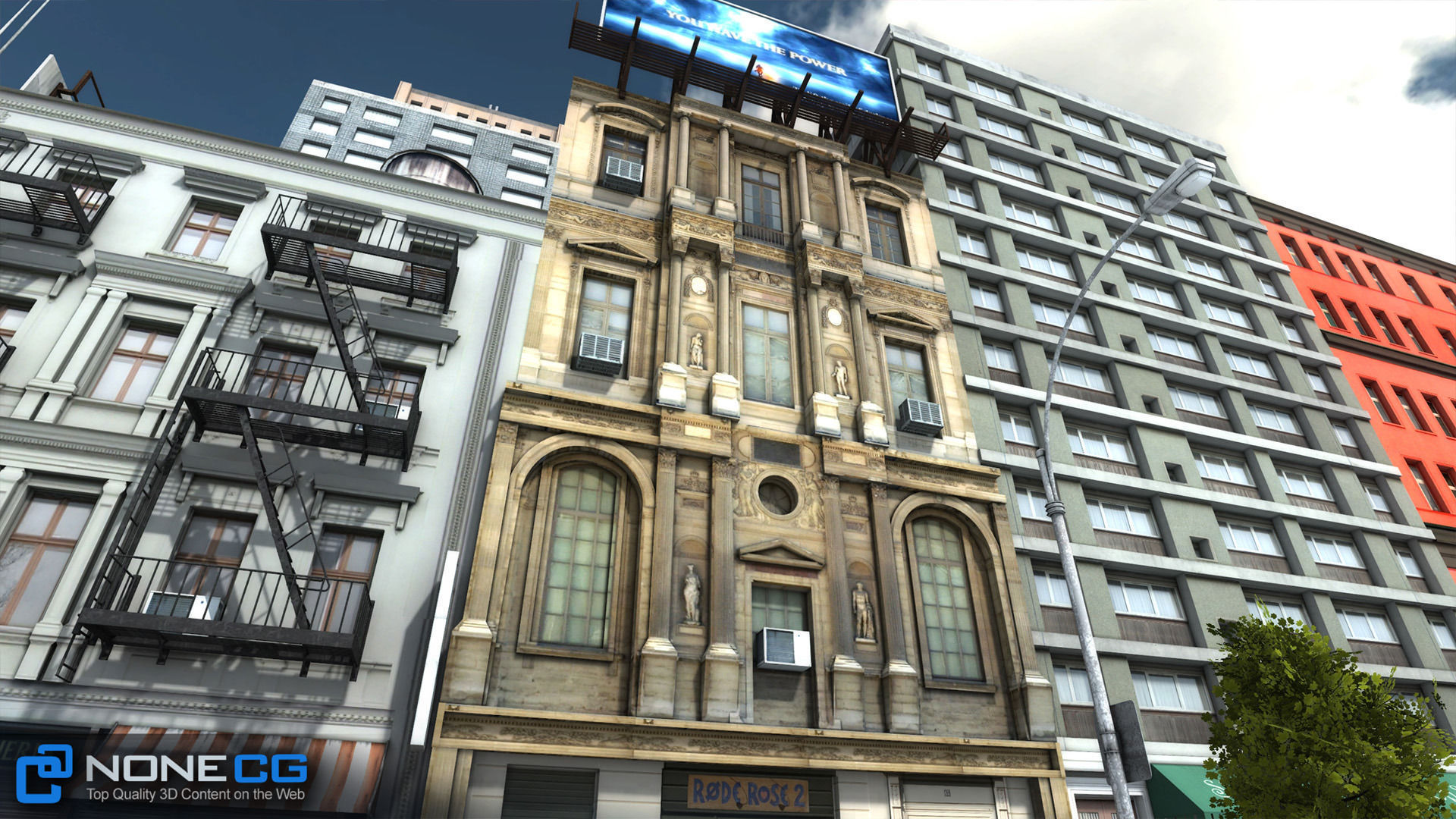 NYC 8 Blocks Unity Low-poly 3D model_93