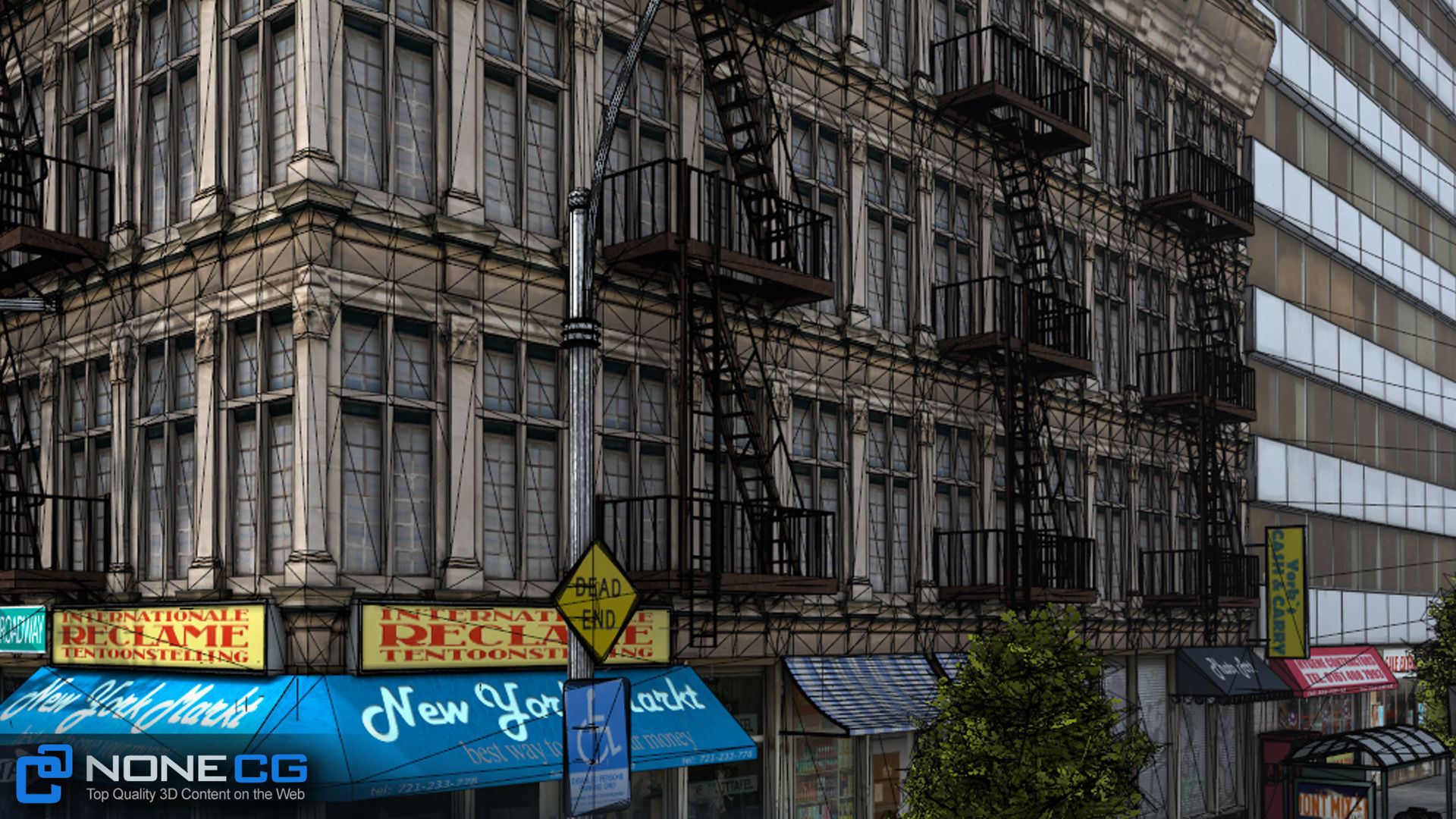 NYC 8 Blocks Unity Low-poly 3D model_96