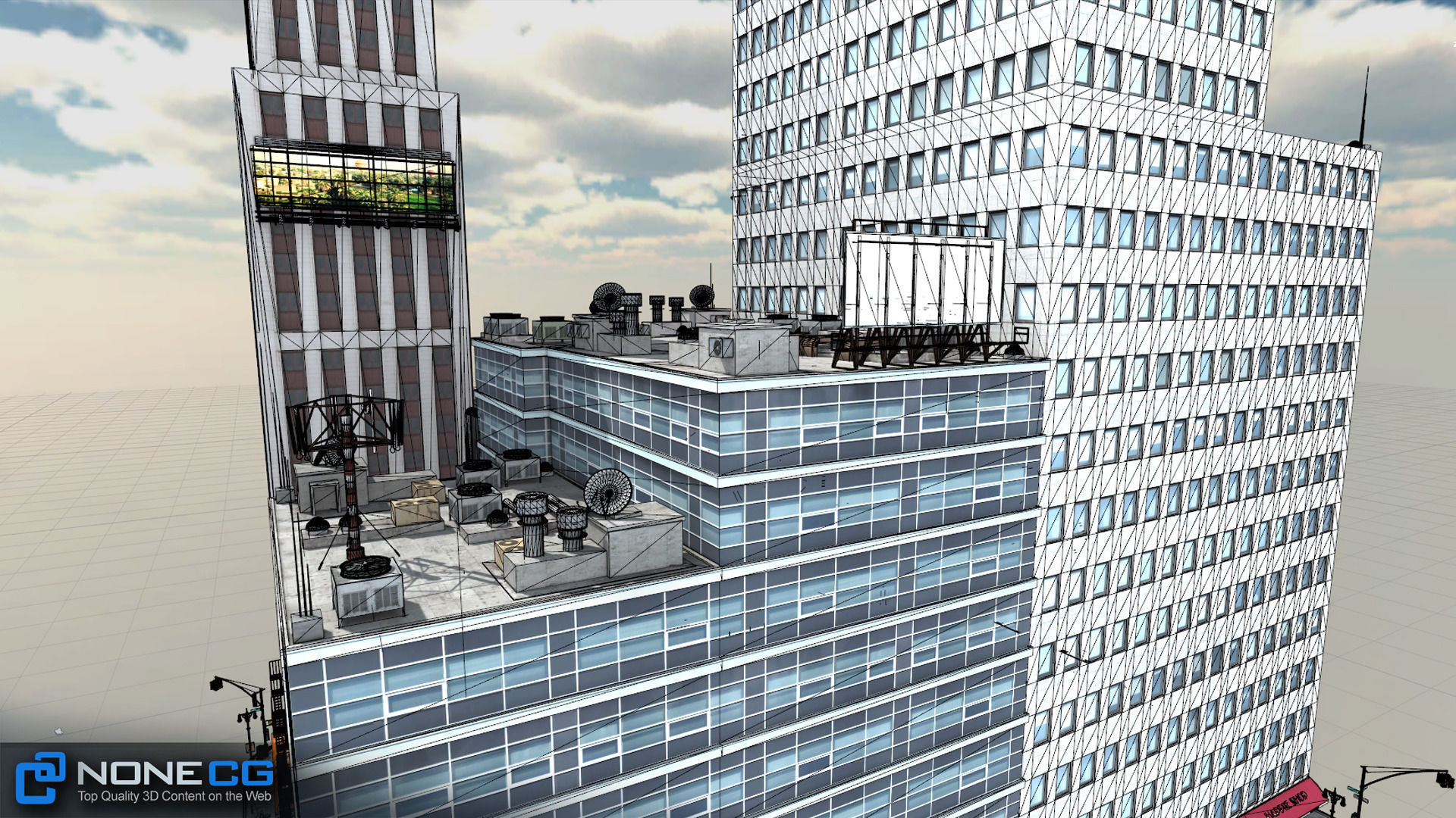 NYC 8 Blocks Unity Low-poly 3D model_110