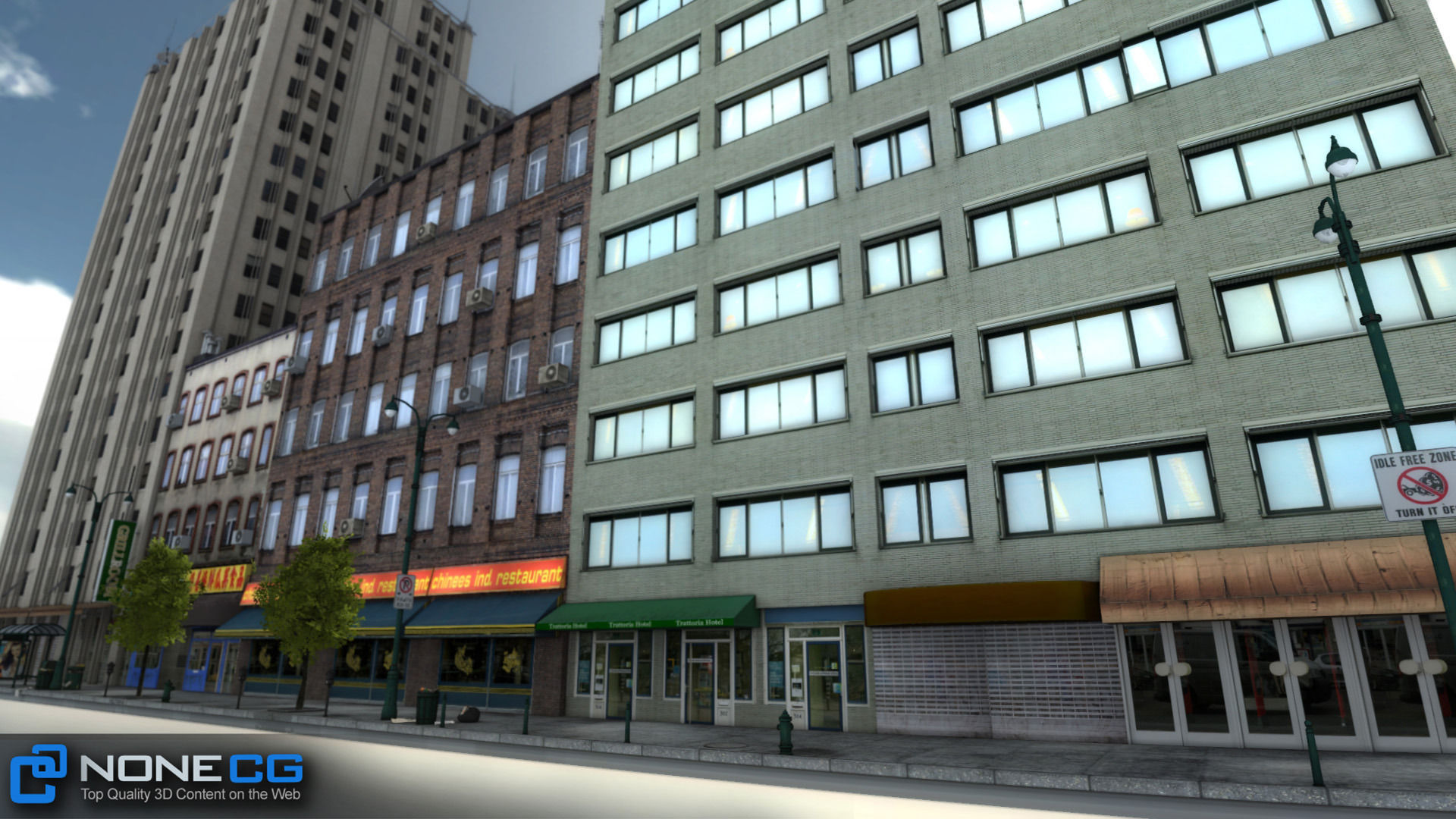 NYC 8 Blocks Unity Low-poly 3D model_54