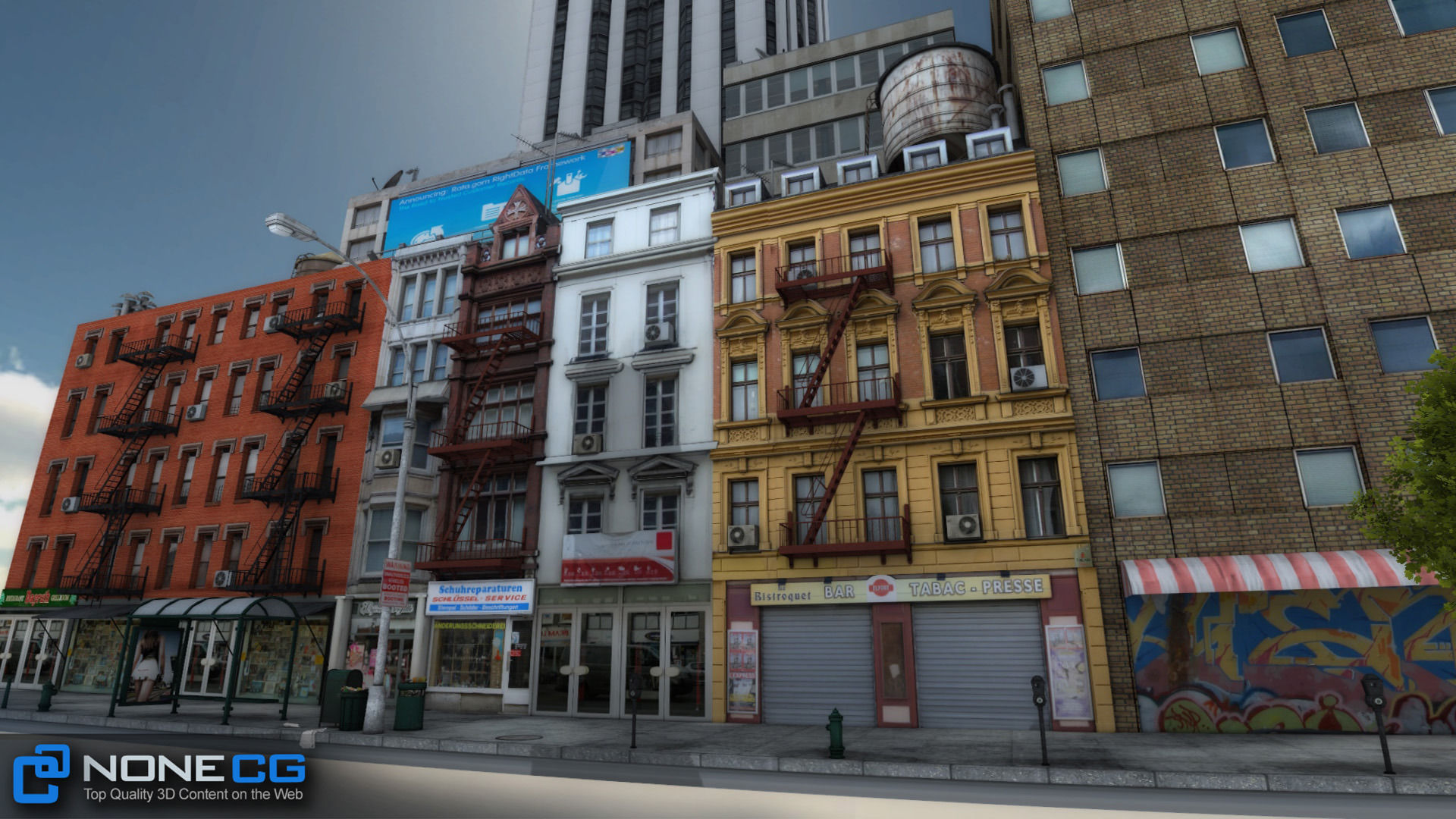 NYC 8 Blocks Unity Low-poly 3D model_29