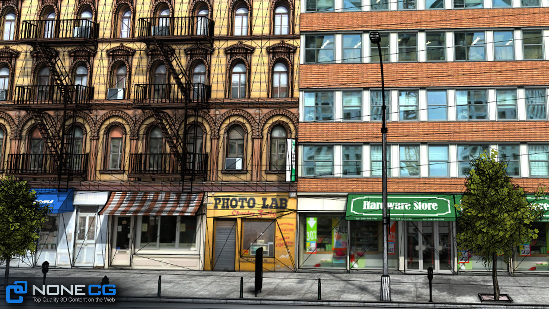 NYC 8 Blocks Unity Low-poly 3D model_71