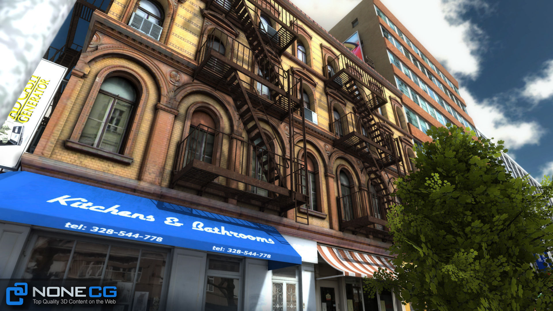NYC 8 Blocks Unity Low-poly 3D model_68