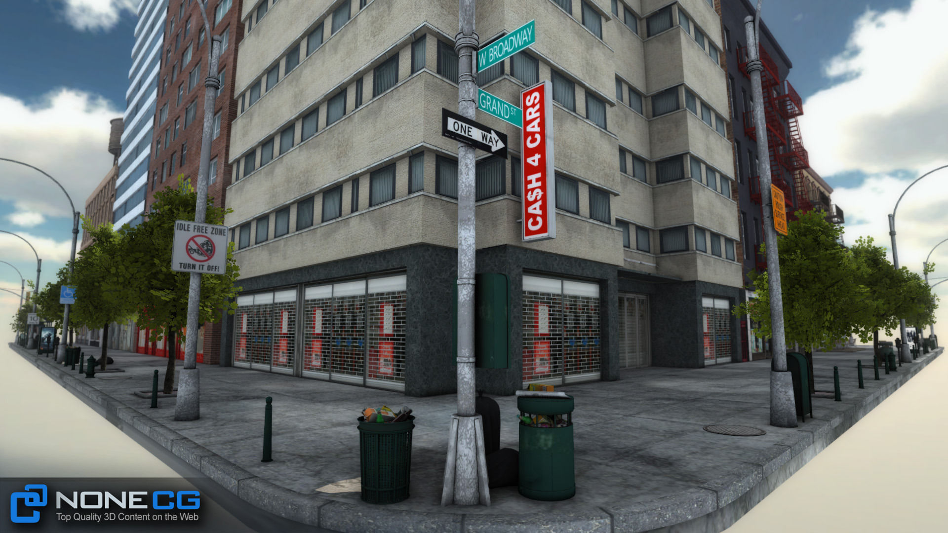 NYC 8 Blocks Unity Low-poly 3D model_62