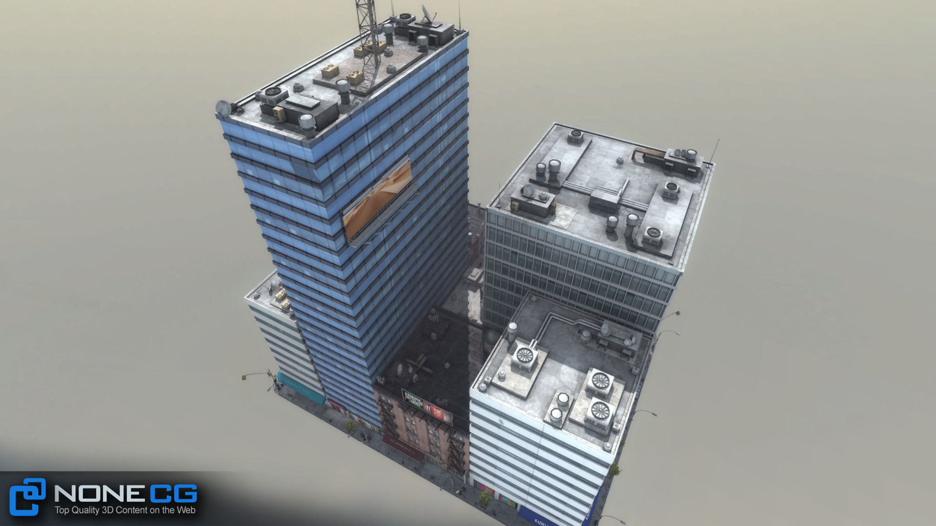 NYC 8 Blocks Unity Low-poly 3D model_23
