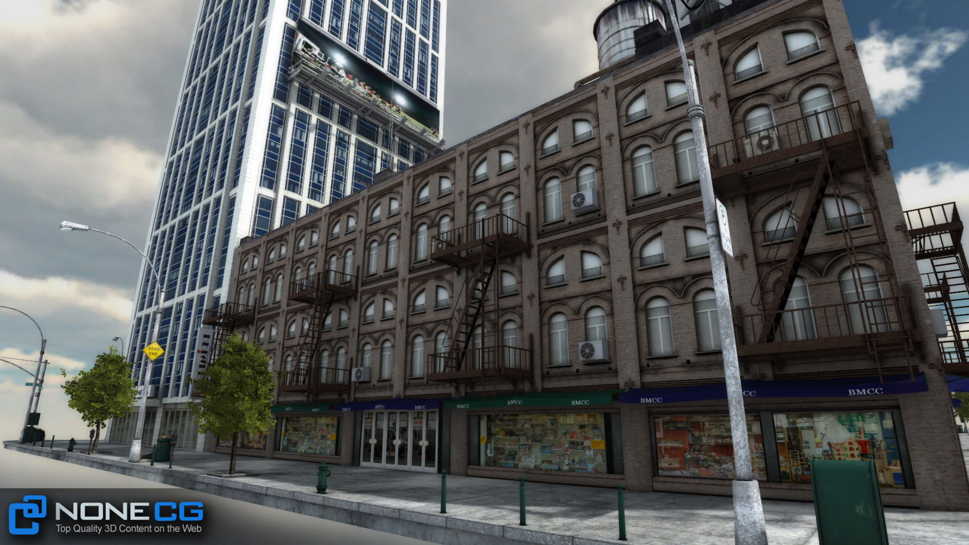 NYC 8 Blocks Unity Low-poly 3D model_26