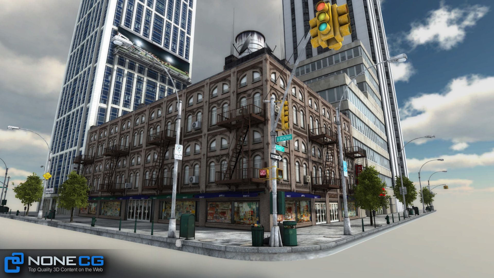 NYC 8 Blocks Unity Low-poly 3D model_52