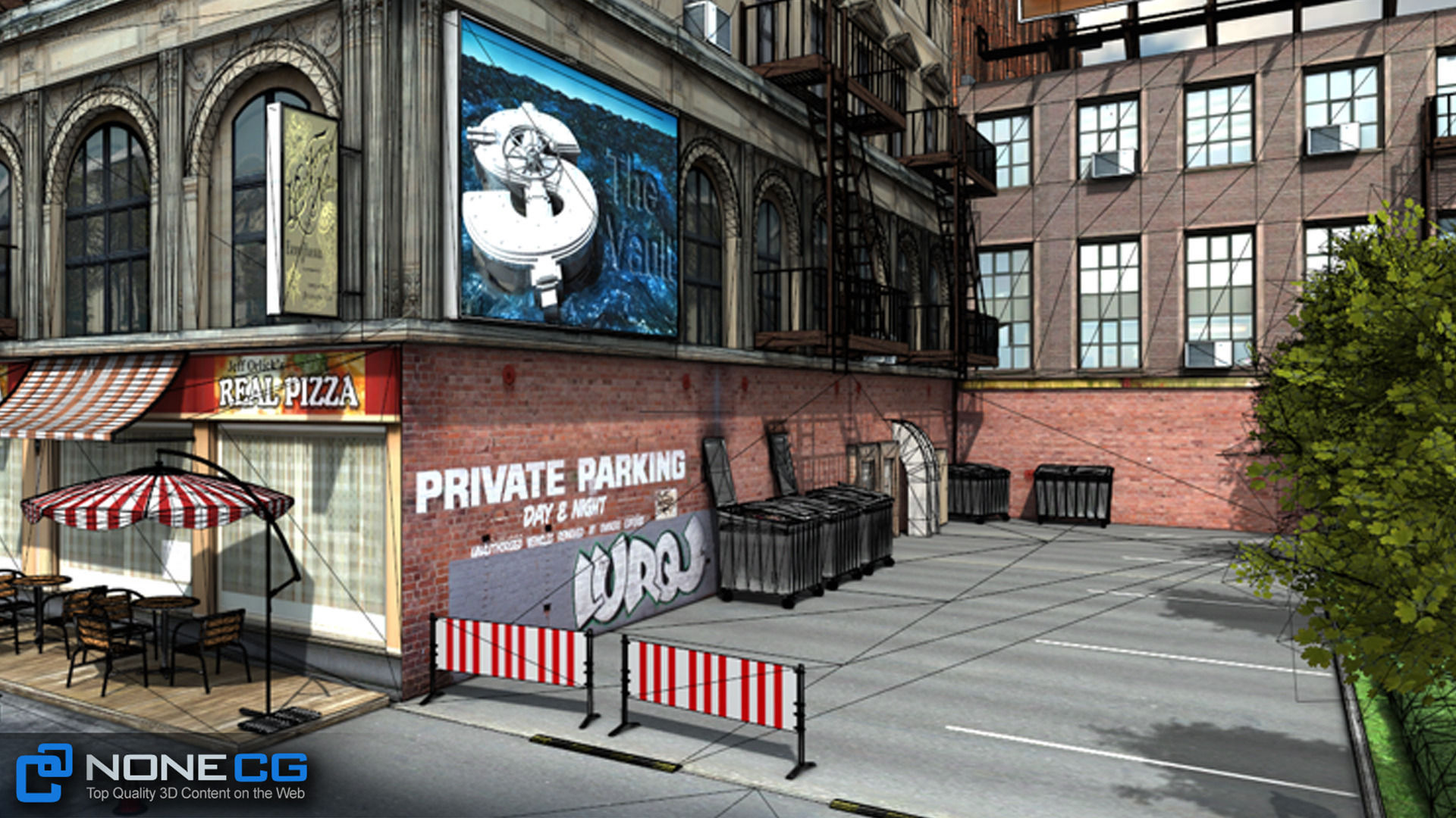 NYC 8 Blocks Unity Low-poly 3D model_108