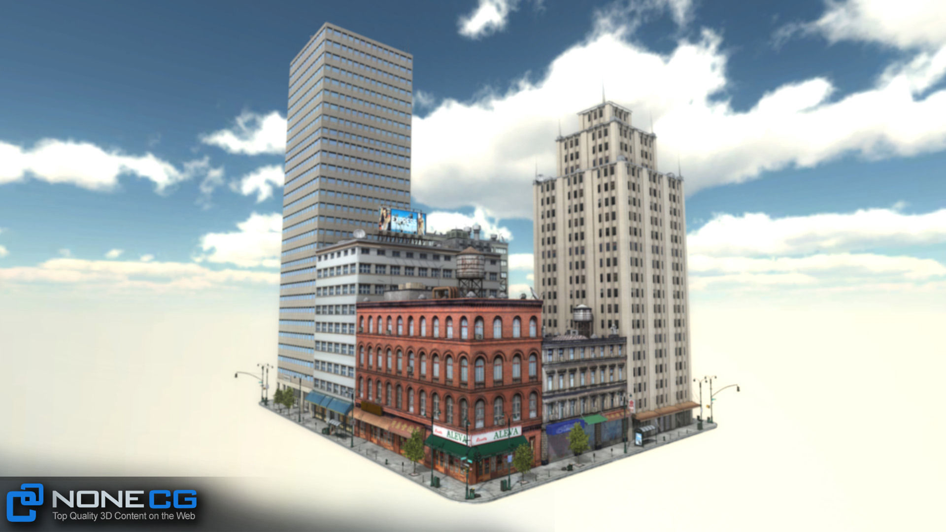 NYC 8 Blocks Unity Low-poly 3D model_51