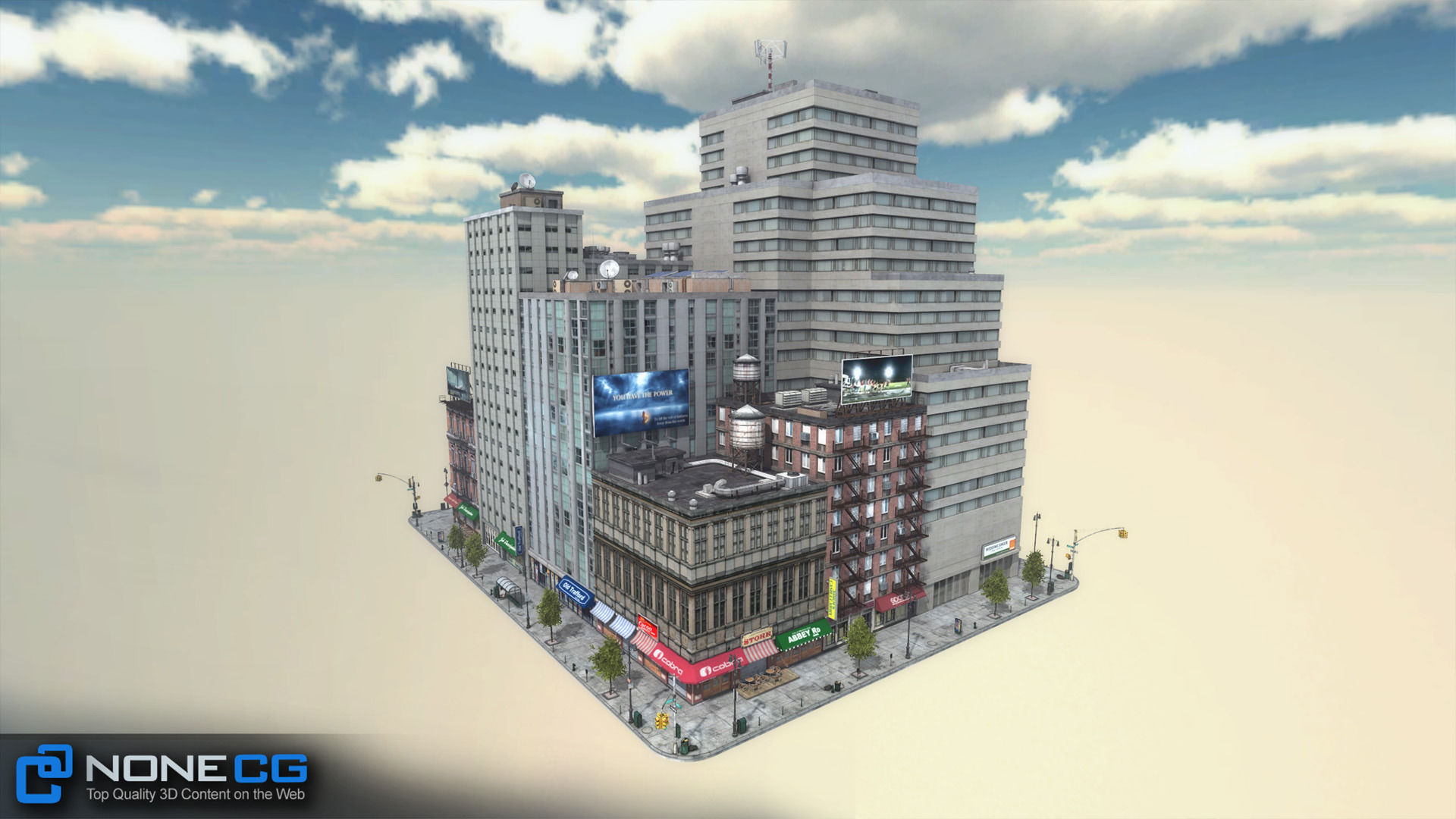 NYC 8 Blocks Unity Low-poly 3D model_80