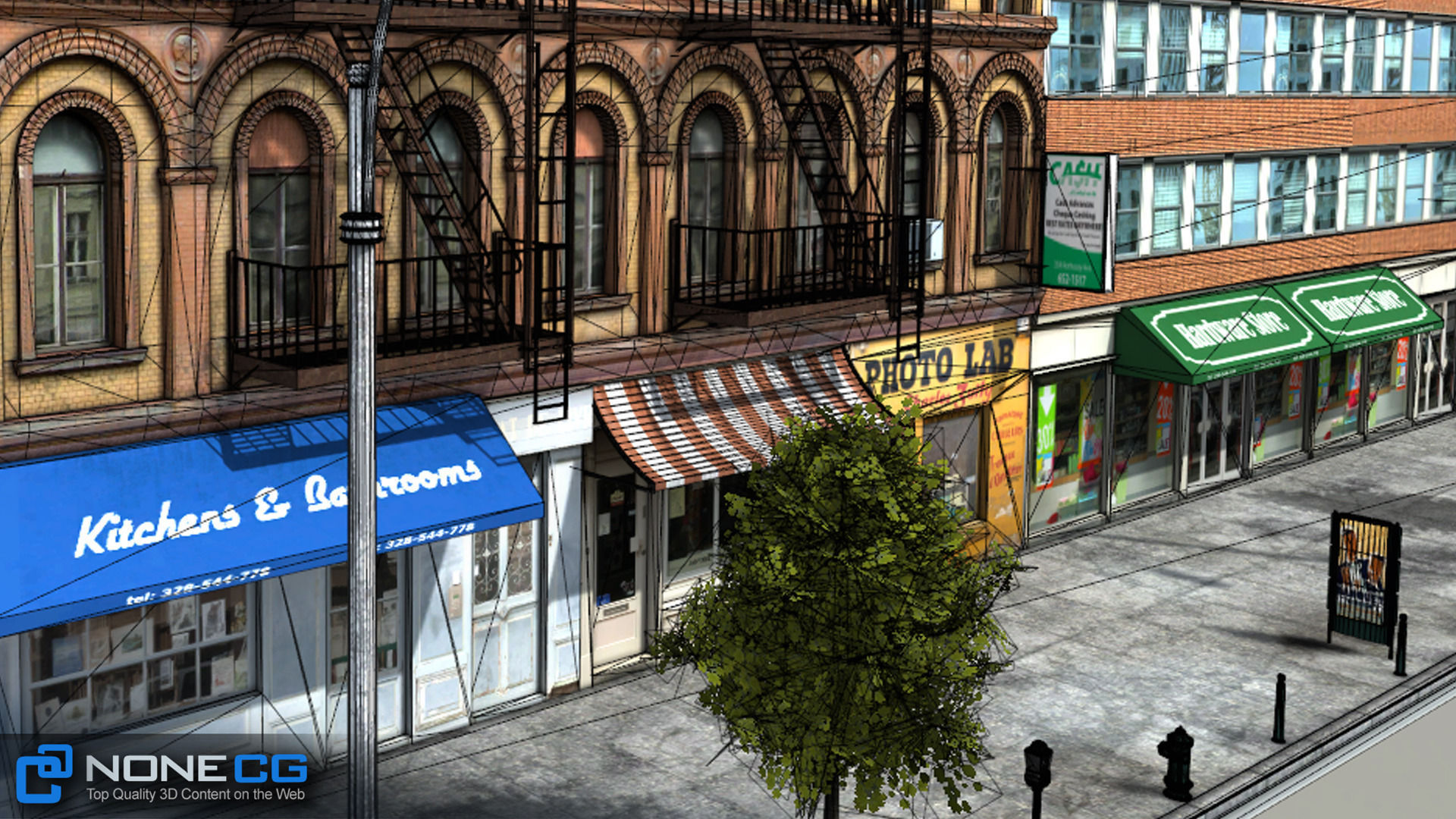 NYC 8 Blocks Unity Low-poly 3D model_73