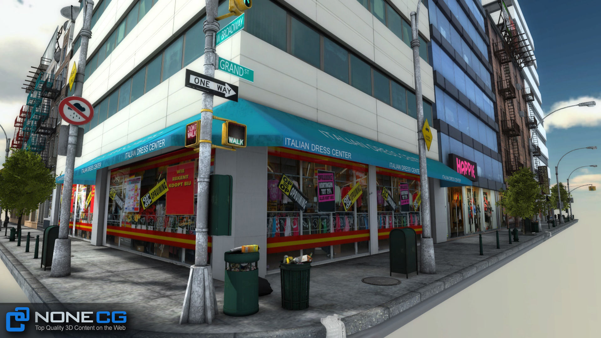 NYC 8 Blocks Unity Low-poly 3D model_16