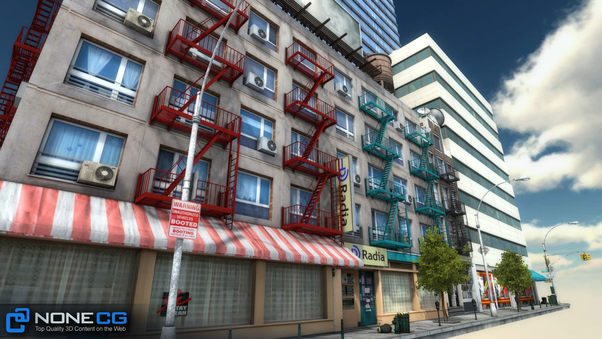 NYC 8 Blocks Unity Low-poly 3D model_18