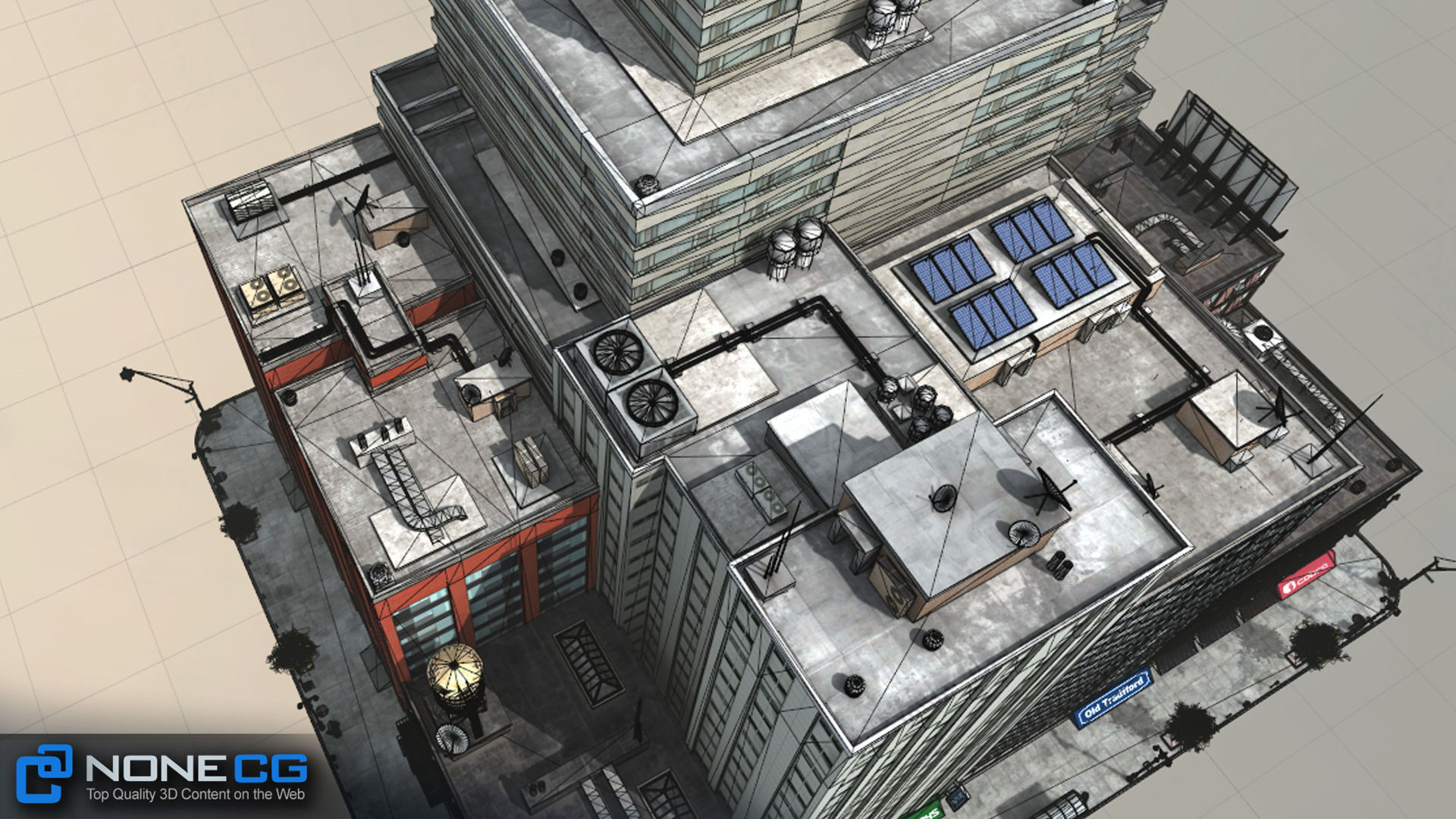 NYC 8 Blocks Unity Low-poly 3D model_81
