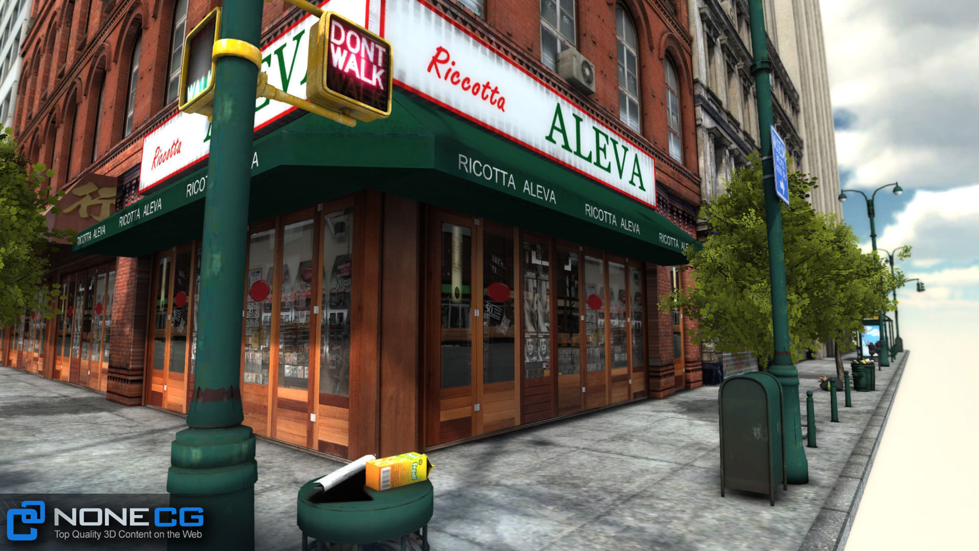 NYC 8 Blocks Unity Low-poly 3D model_47