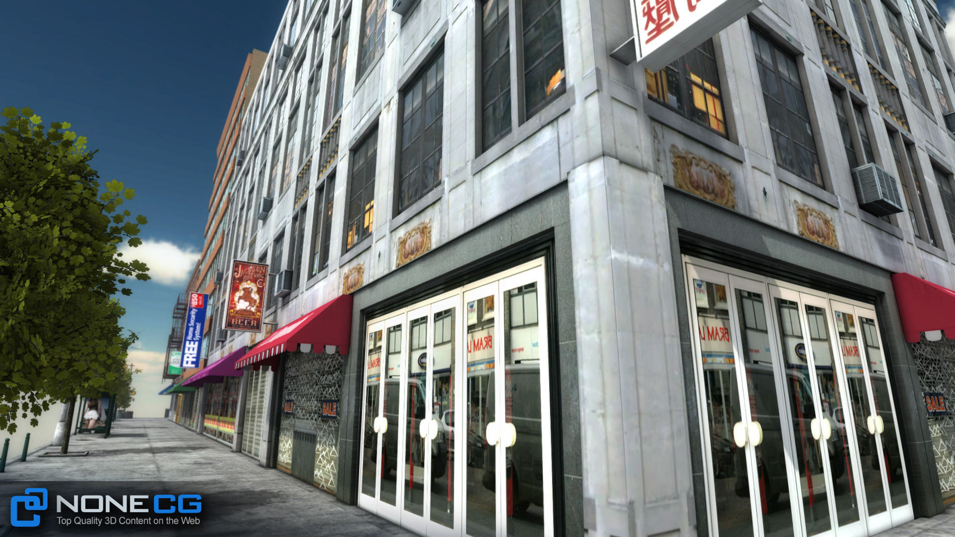 NYC 8 Blocks Unity Low-poly 3D model_67
