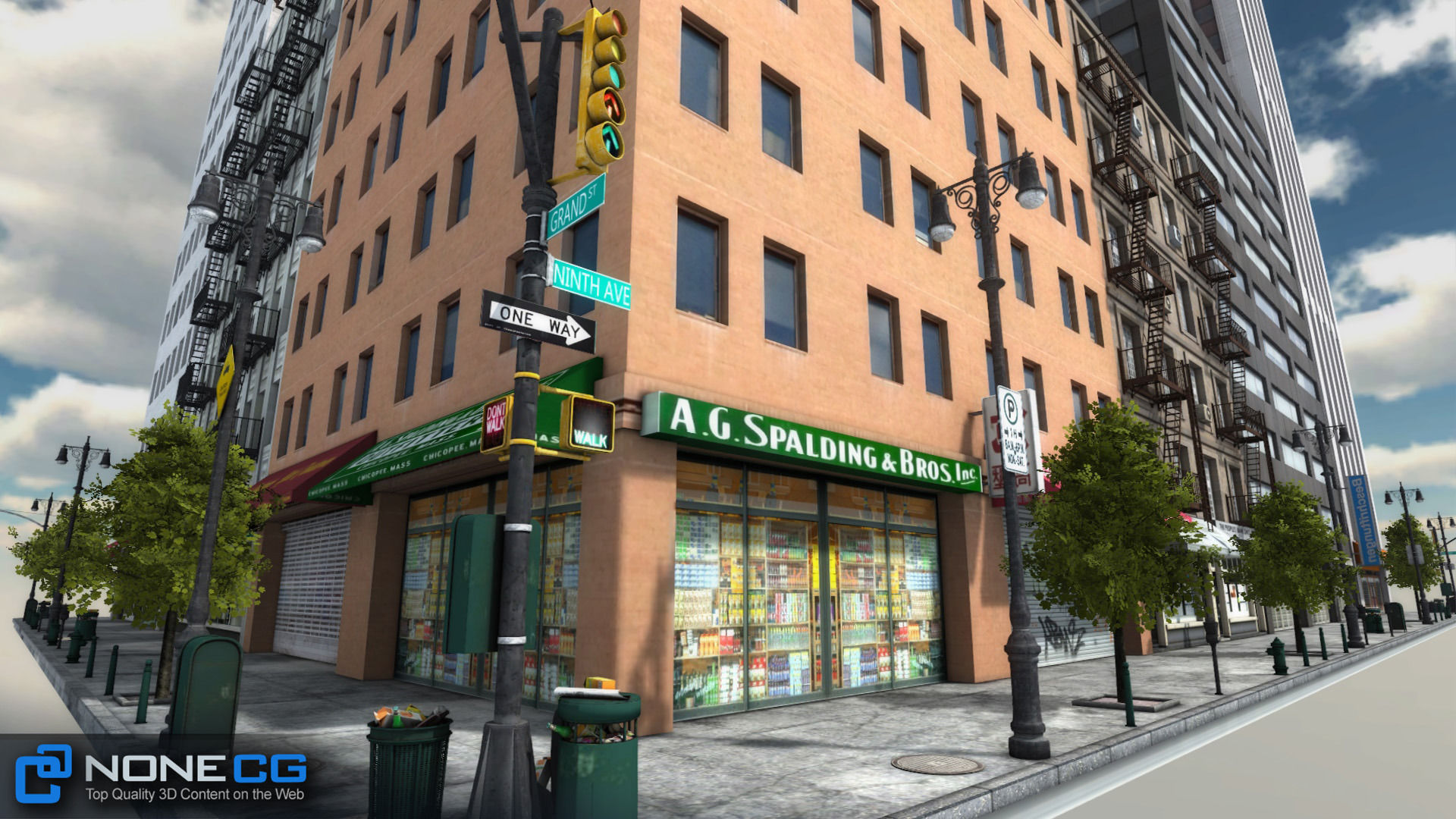 NYC 8 Blocks Unity Low-poly 3D model_2
