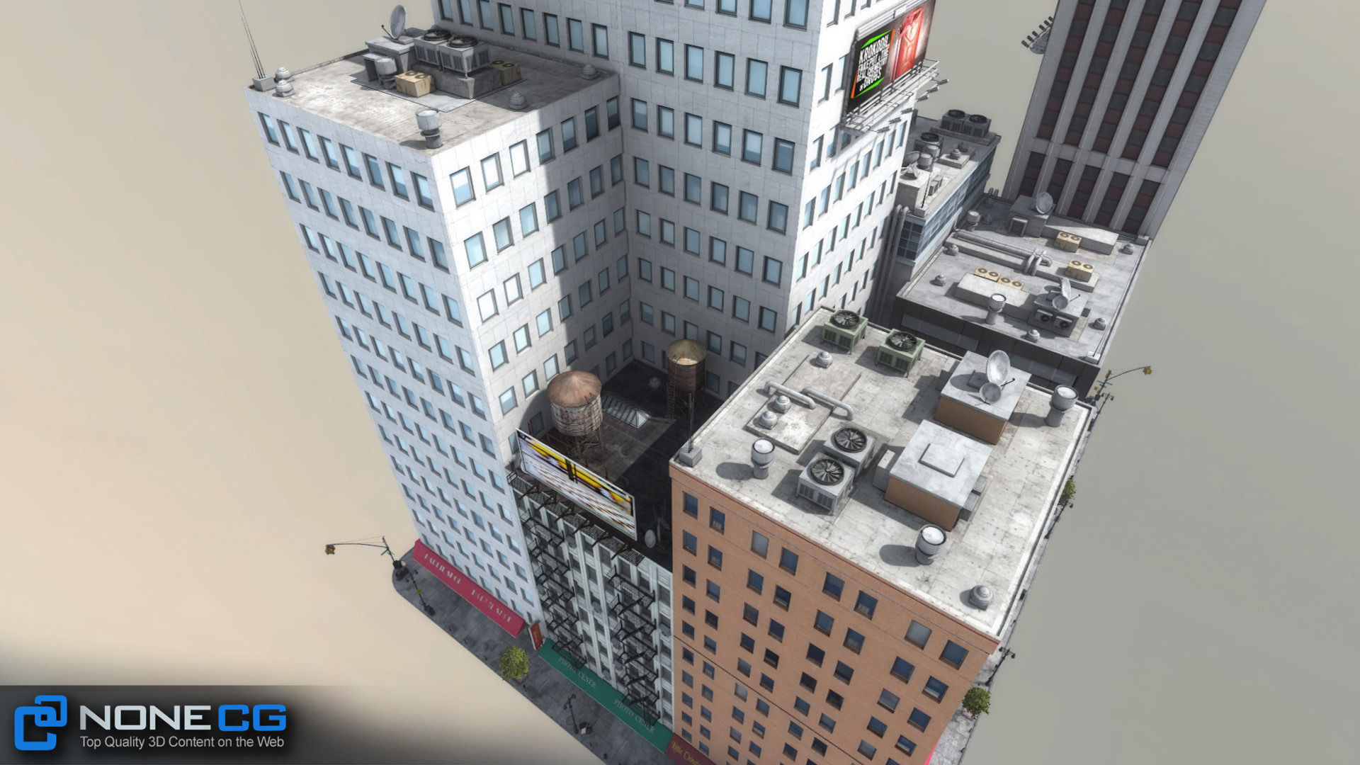 NYC 8 Blocks Unity Low-poly 3D model_8