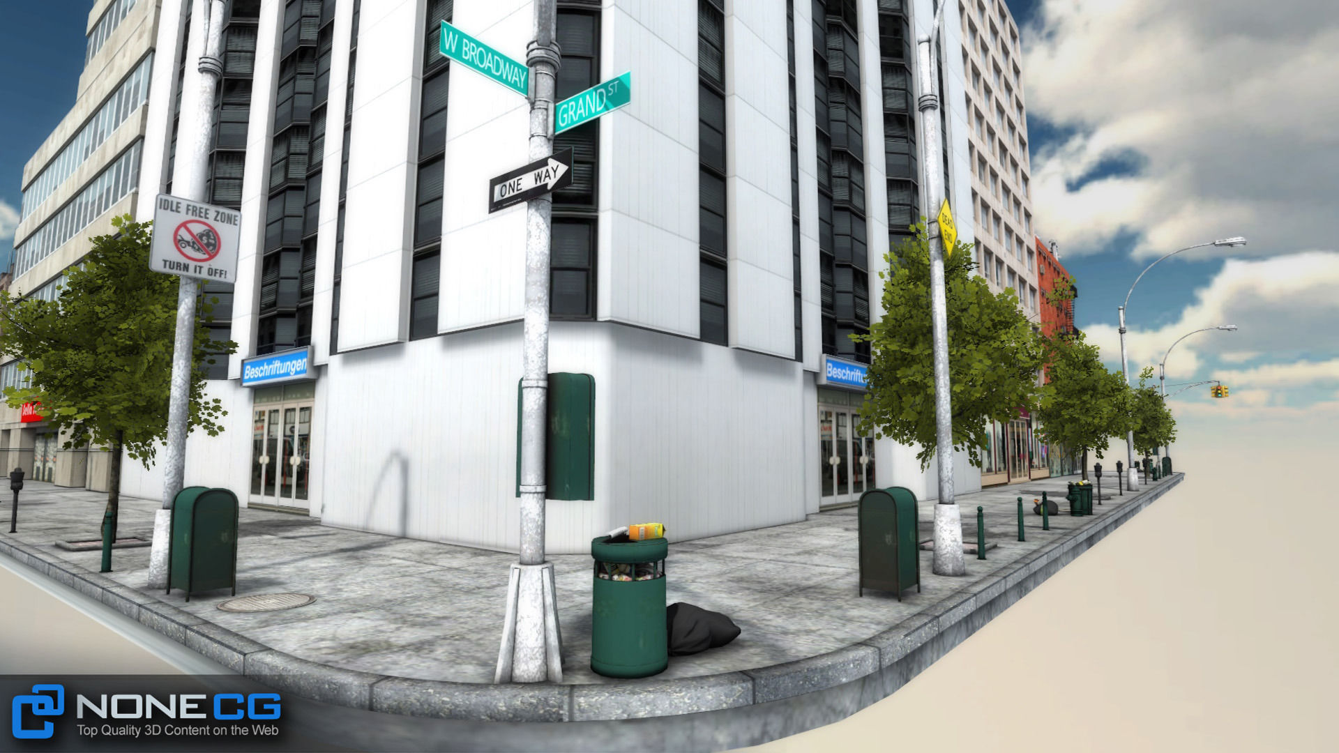 NYC 8 Blocks Unity Low-poly 3D model_32