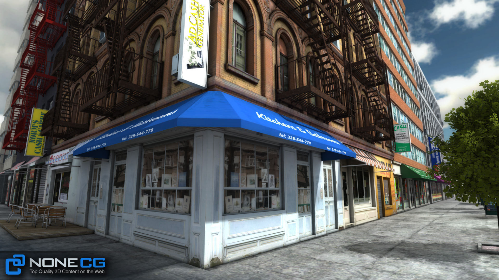 NYC 8 Blocks Unity Low-poly 3D model_59