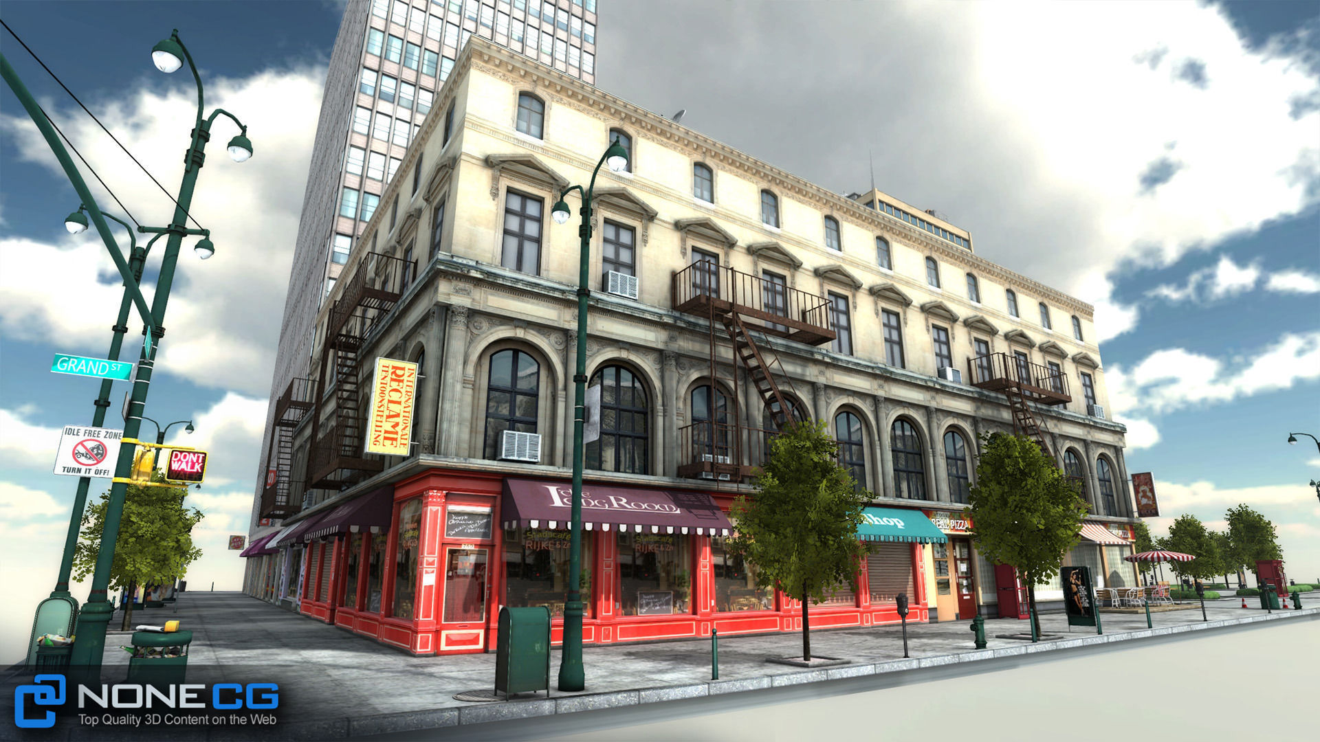 NYC 8 Blocks Unity Low-poly 3D model_102