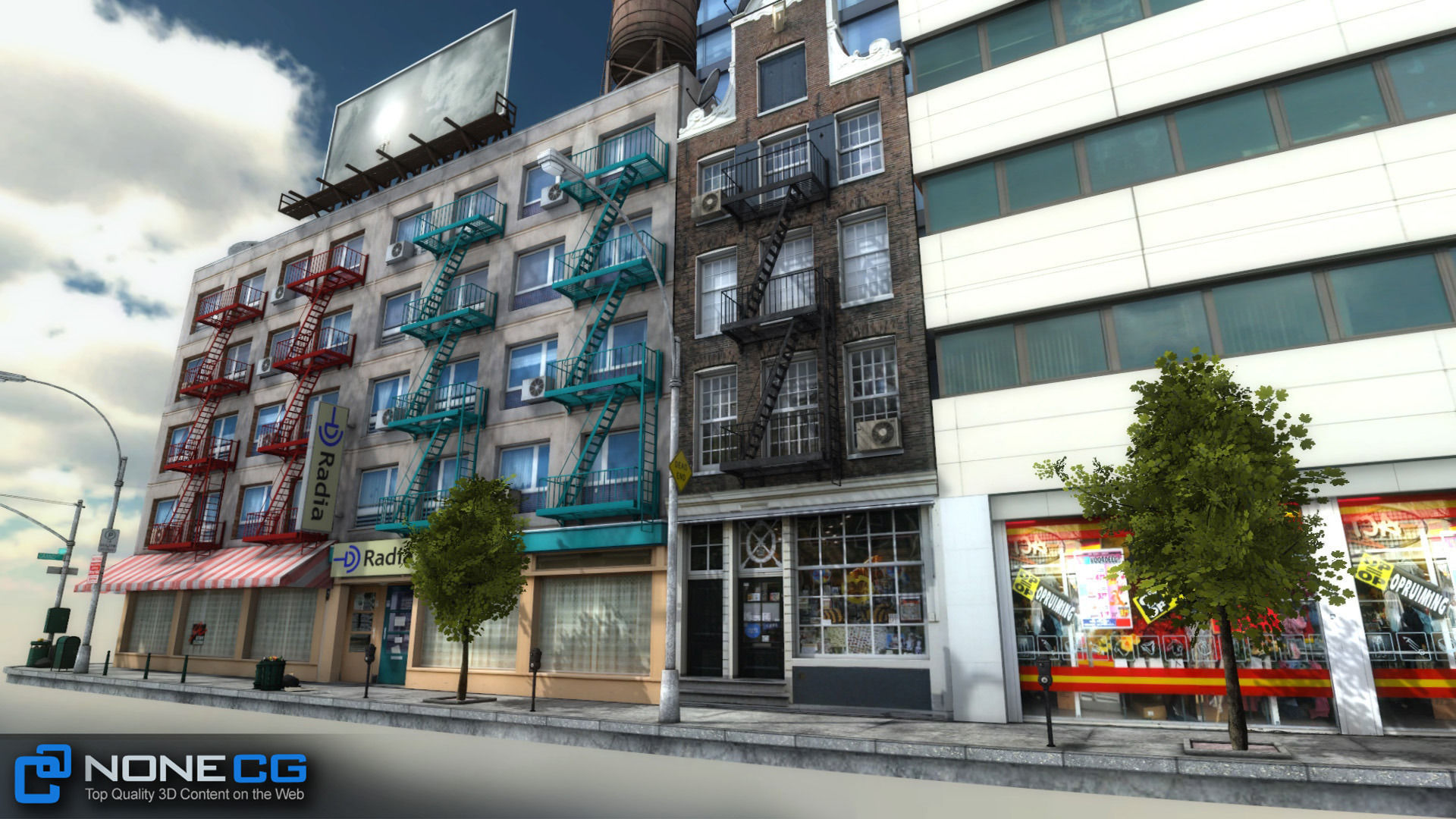 NYC 8 Blocks Unity Low-poly 3D model_17