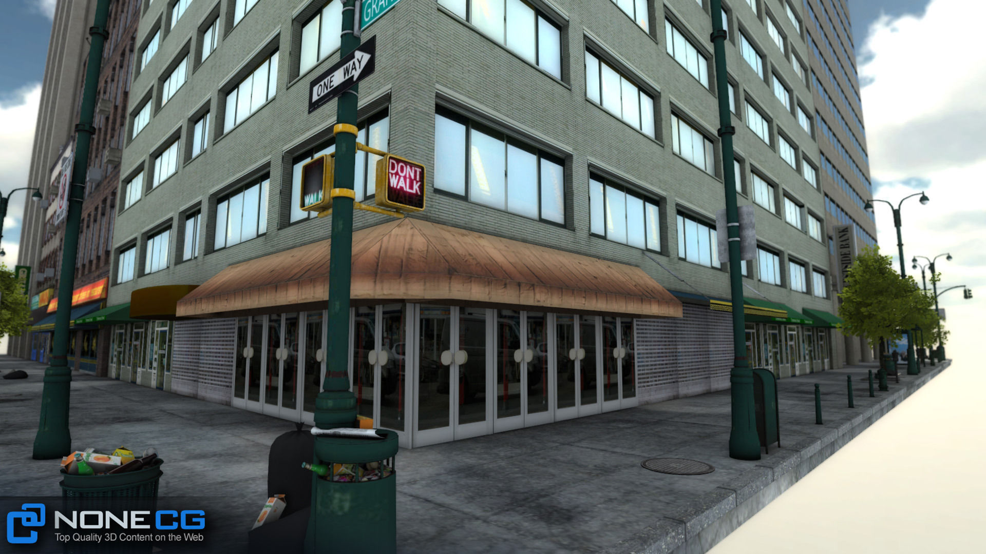 NYC 8 Blocks Unity Low-poly 3D model_41